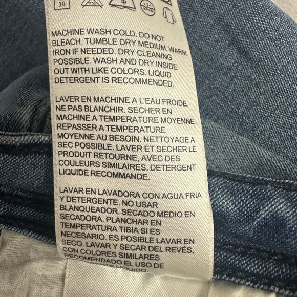 Levis Womens 529 Curvy Bootcut Jeans W27 L30 Medium Wash Distressed Denim - Picture 10 of 10